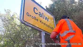 Einfach geklaut: Dreiste Diebe stehlen neues Ortsschild von Calw