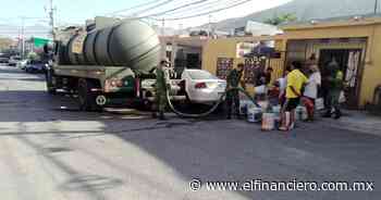 ¡Llega el agua a Monterrey! Ejército prevé repartir 60 mil litros solo este miércoles - El Financiero