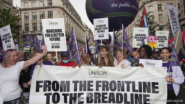 TUC and UNISON ramp up cost of living campaign