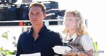 Brie Larson Gets Visit from Boyfriend Elijah Allan-Blitz on Set of 'Lessons in Chemistry' - Just Jared