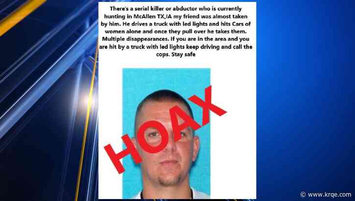 Texas social media serial killer post deemed hoax