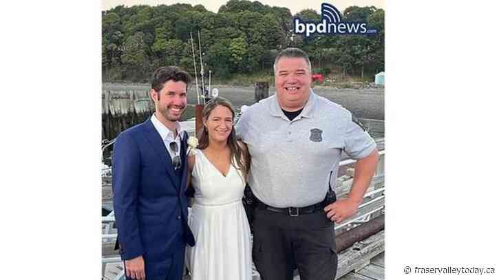 Boston police boat comes to rescue of stranded groom