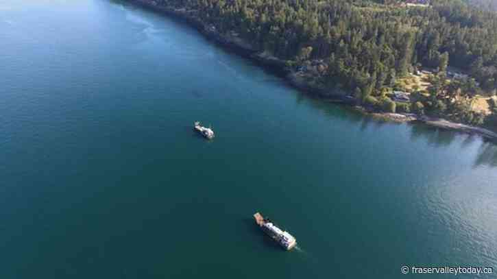 Sunken fish boat off B.C. shifts into deeper water, leaks fuel in key orca habitat