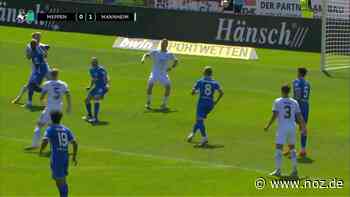 Video: 6:2 gegen Ex-Trainer Neidhart: SV Meppen schießt Waldhof Mannheim aus dem Stadion: Alle Tore im Video - NOZ