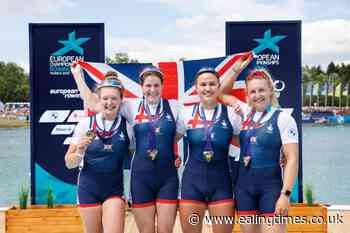 Britain's rowing quad to take on the Worlds after European gold - Ealing Times