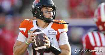 Lions’ Nathan Rourke named CFL’s top performer for 3rd-straight week