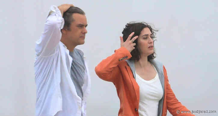 Joshua Jackson & Lizzy Caplan Hit the Beach to Film 'Fatal Attraction' TV Series