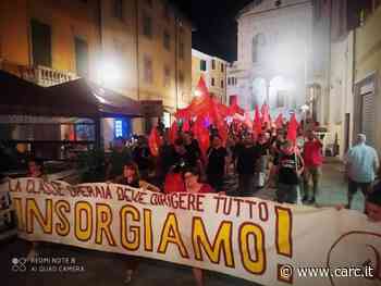 [Massa] Intervento della segretaria della Sezione di Massa al corteo del 10 agosto • Partito dei CARC - Partito dei CARC