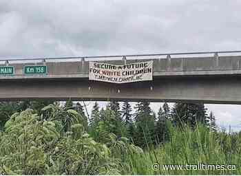 White supremacist banner has ‘no place in Campbell River’ — RCMP - Trail Times