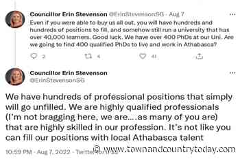 Spruce Grove councillor bashes Athabasca on Twitter - Town and Country TODAY