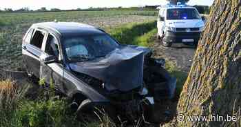 Bestuurder gewond na frontale klap tegen flinke boom - Het Laatste Nieuws