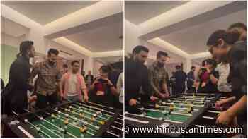 Ranveer Singh, Fatima Sana Shaikh play foosball at Laal Singh Chaddha screening - Hindustan Times