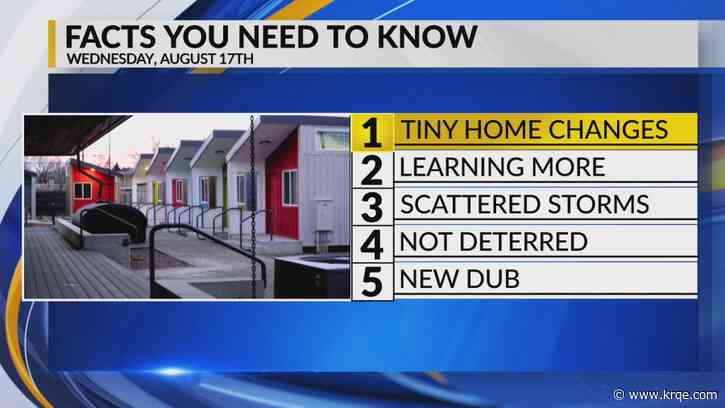 KRQE Newsfeed: Tiny Home Village, Coronado Park arrest, Scattered storms, Speed camera issues, Navajo movie