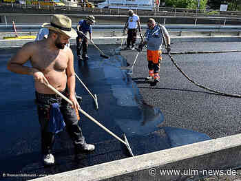Der Asphalt hat es in sich: Sanierung der Wallstraßenbrücke in Ulm läuft auf Hochtouren