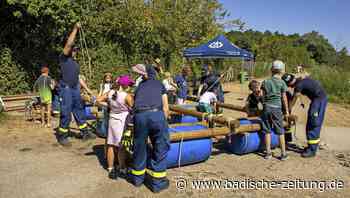 Kinder bauen mit dem THW Lahr ein Tonnenfloß - Lahr - badische-zeitung.de