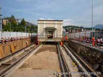 600-Tonnen-Bahnhofsgebäude in Lugano TI um 40 Meter verschoben