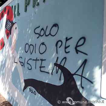 Imbrattato il murale del Centro “Il Prato”, la solidarietà del Sindaco - Comune di Livorno