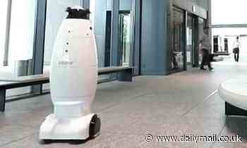 Robot security guards seen patrolling Tokyo metropolitan government building with on-board cameras