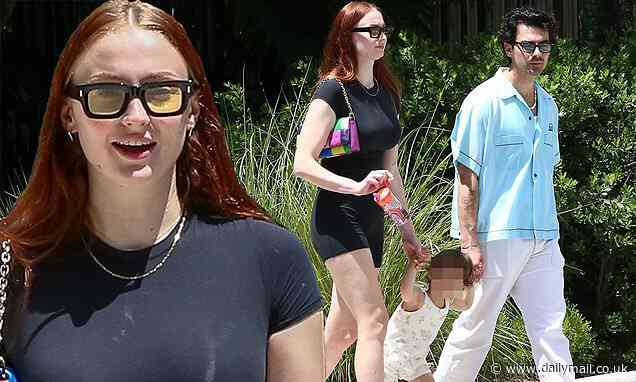Sophie Turner rocks figure-hugging outfit while shopping with husband Joe Jonas and daughter Willa - Daily Mail