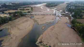 Drone footage shows rivers across Europe devastated by historic drought