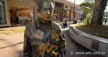 Vandalismo: estátuas de escritores mineiros esperam por reparos em BH - Estado de Minas