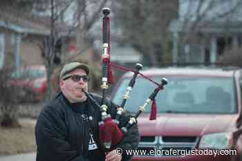 Fergus bagpiper closes out nightly shows for frontline workers (7 photos) - EloraFergusToday