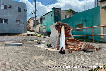 Marco de Santa Cruz da Bica, na zona Leste de Natal, sofre com vandalismo - 17/08/2022 - Notícia - Tribuna do Norte