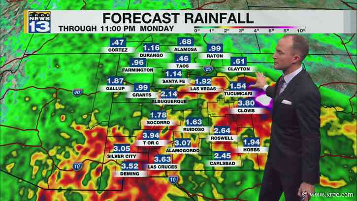 Heavy rain moves into New Mexico this weekend