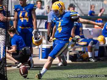 Just for kicks: Former Regina Ram kicker Connor Green giving Hilltops a lift through the uprights
