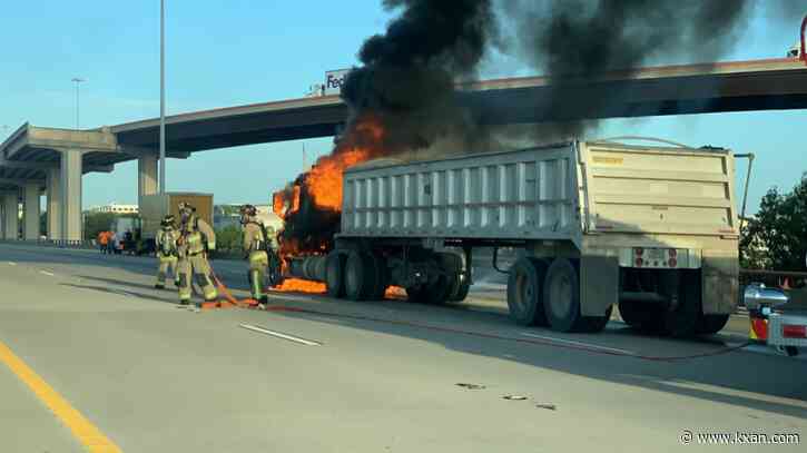 Lanes reopen after fiery crash involving 18-wheeler on SH 45 in Round Rock