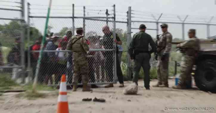 Texas National Guard Locks Border Gate, Then Border Patrol Throws It Open to Let Illegal Immigrants Stream Through