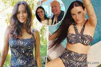 Bruce Willis' wife Emma Heming models swimsuit designed by his ex, Demi Moore - Page Six