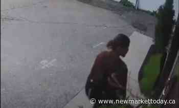 Obscenity spray painted on the door of Aw Shucks in Aurora - NewmarketToday.ca