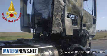 Matera, camion prende fuoco! - Matera News
