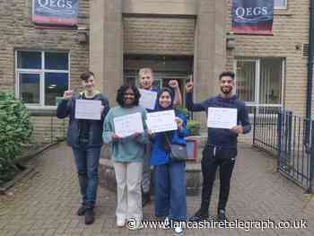 East Lancashire students collect A-Level results