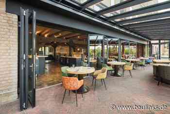 Denkmalschutzgerechter Gastronomie-Anbau in der Rohmühle Bonn mit Glas-Faltwand von Solarlux - Baulinks