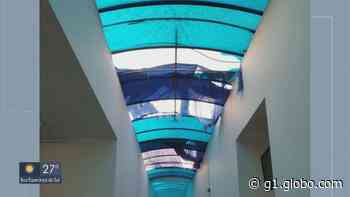 Moradora de Pirassununga reclama da falta de reparo na cobertura do CEM após temporal - Globo.com