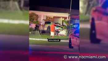 Miami-Dade Police Cruiser Crashes Into Cutler Bay Home