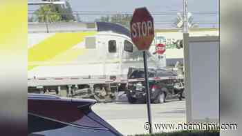 Video Shows Brightline Train Slamming Into Unoccupied SUV in North Miami