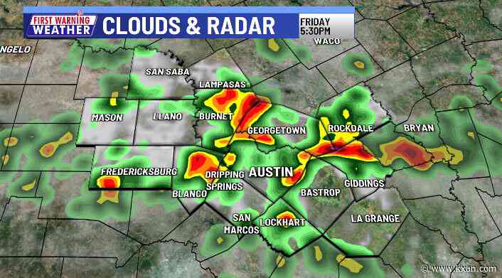 An extended period of showers and thunderstorms
