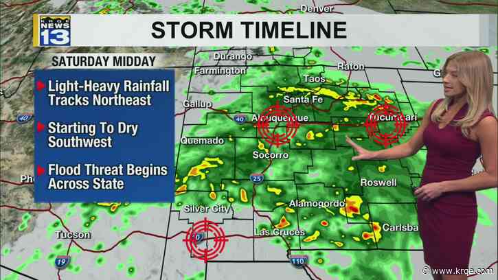 Long-lasting rain and state-wide flooding Saturday
