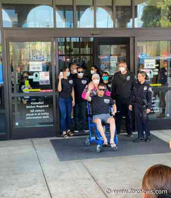 California police officer shot in the face given hero's welcome after being released from Pasadena hospital - Fox News