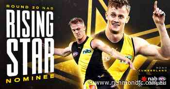 Cumberland wins Rising Star nomination - Richmond Football Club
