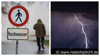 DWD warnt vor Hochwasser/Unwetter im Landkreis Rosenheim, Traunstein, Mühldorf, Altötting und Berchtesgaden... - rosenheim24.de