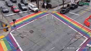 Police seeking help after someone painted swastikas on Atlanta's Rainbow Crosswalks