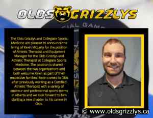 Olds Grizzlys Welcome New Athletic Therapist - oldsgrizzlys.ca