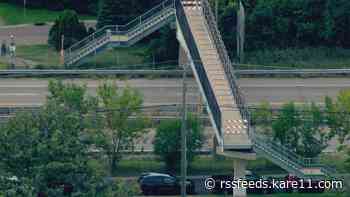 Highway 62 reopens after truck causes damage to pedestrian bridge