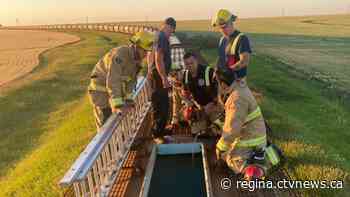 Regina emergency crews rescue injured person from rail car - CTV News Regina