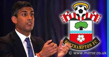 'Southampton fan' Rishi Sunak makes embarrassing football gaffe during leadership speech - The Mirror