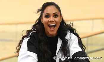 Alex Scott rocks crop top as she works up a sweat with Carol Vorderman - HELLO!